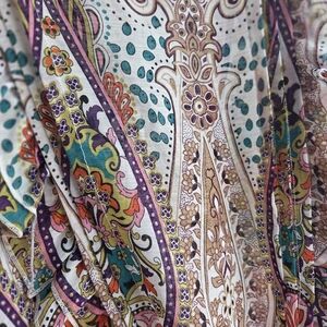 Colorful Paisley Patterned Fabric
